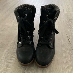 Lace up ankle booties